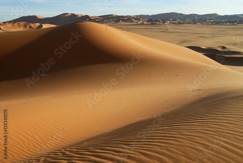 Sand dunes in Sahara desert  Libya