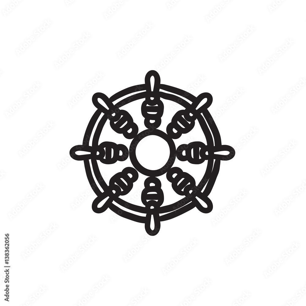 Helm sketch icon. Helm sketch icon.