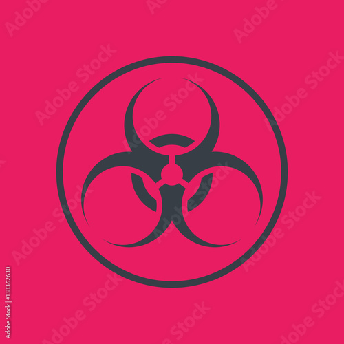 biohazard symbol in circle, vector illustration