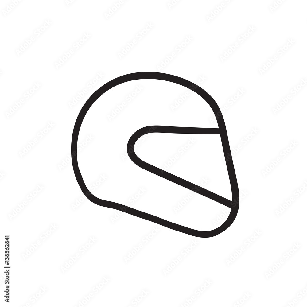 Motorcycle helmet sketch icon. Motorcycle helmet sketch icon.