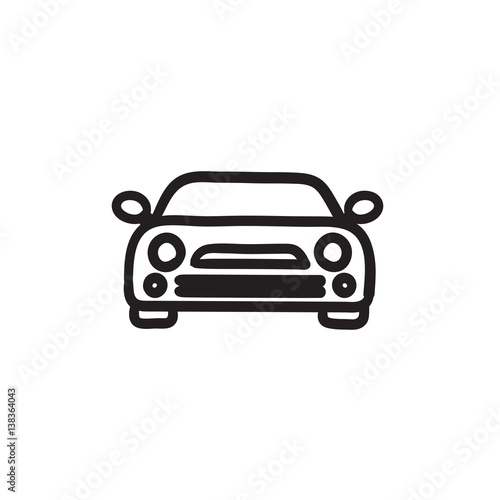 Car sketch icon.