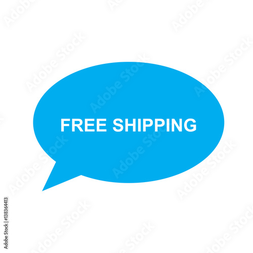 free delivery sign isolated vector