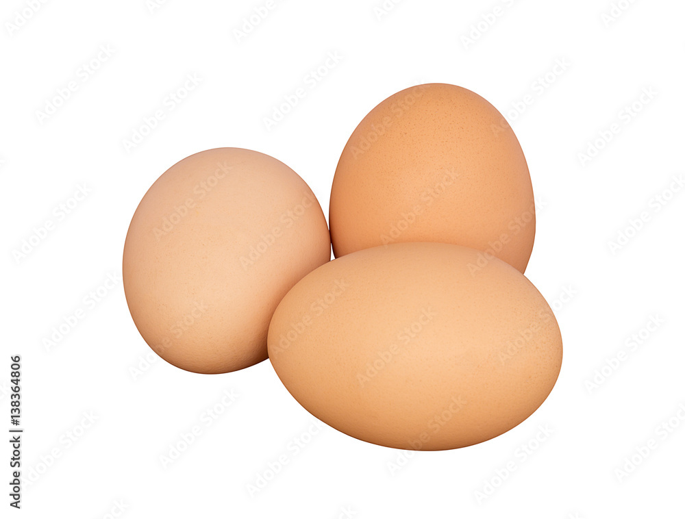 Three eggs isoleted on white background Three eggs isoleted on white background