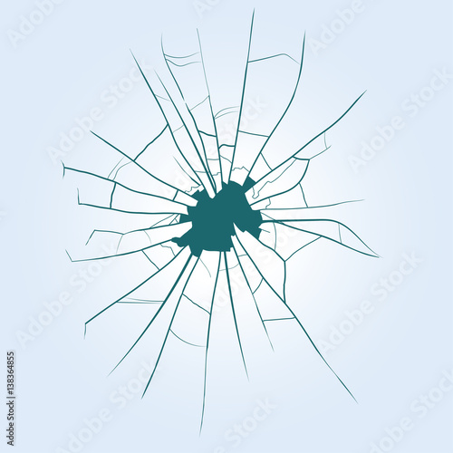 Cracks, broken glass vector