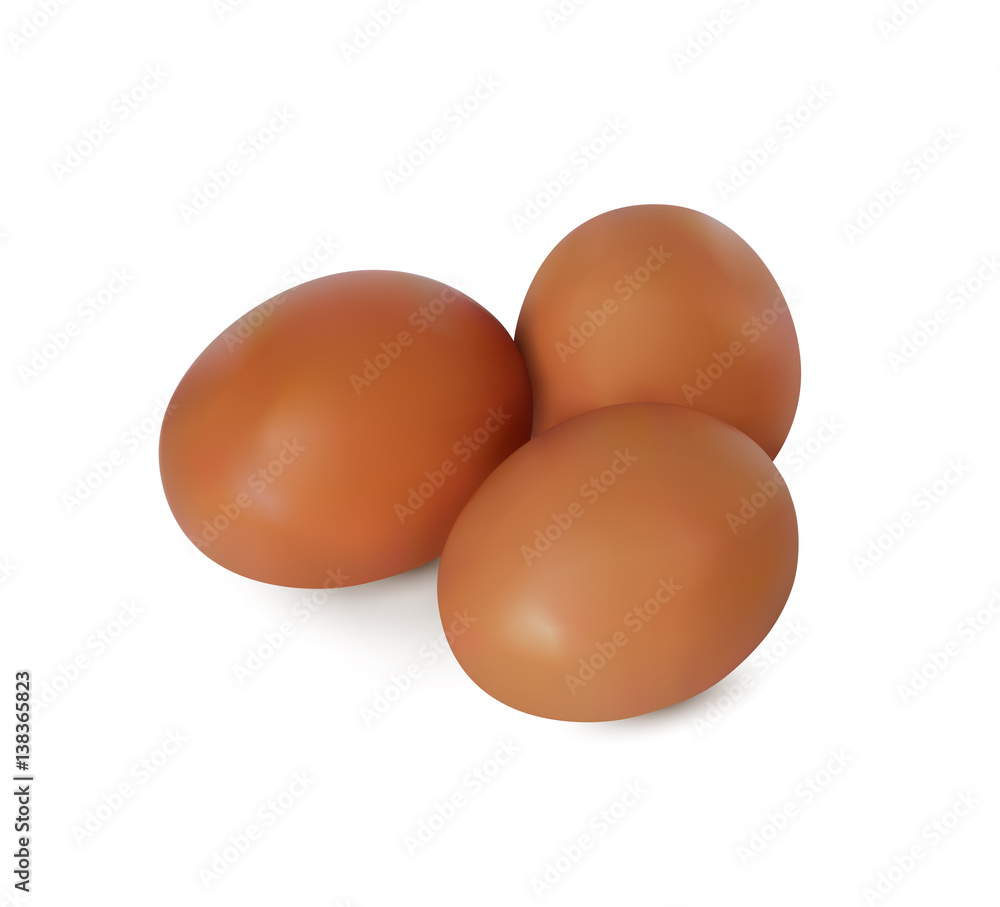 Realistic vector image of yellow eggs Realistic vector image of yellow eggs