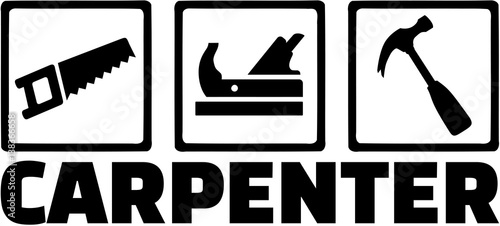 Carpenter tools with job title