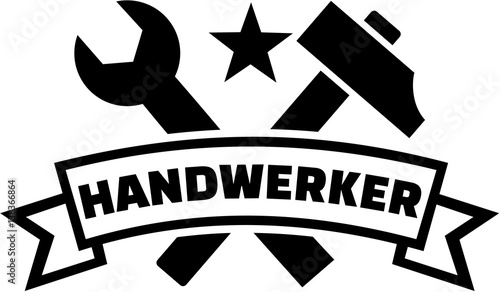 Craftsman german ribbon with hammer and wrench