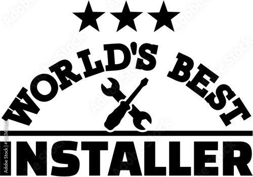World's best Installer with stars