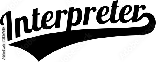 Interpreter in retro font