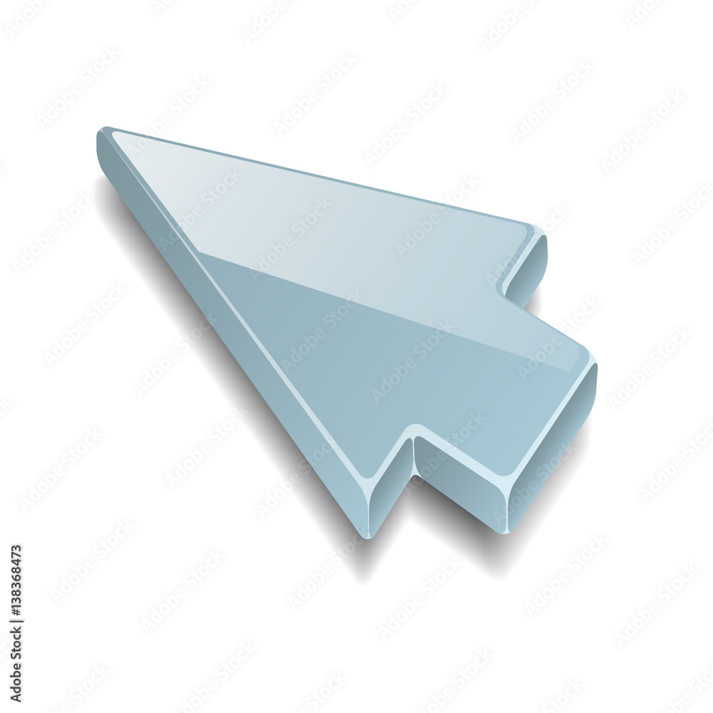 Arrow cursor on gray background Adobe Stock