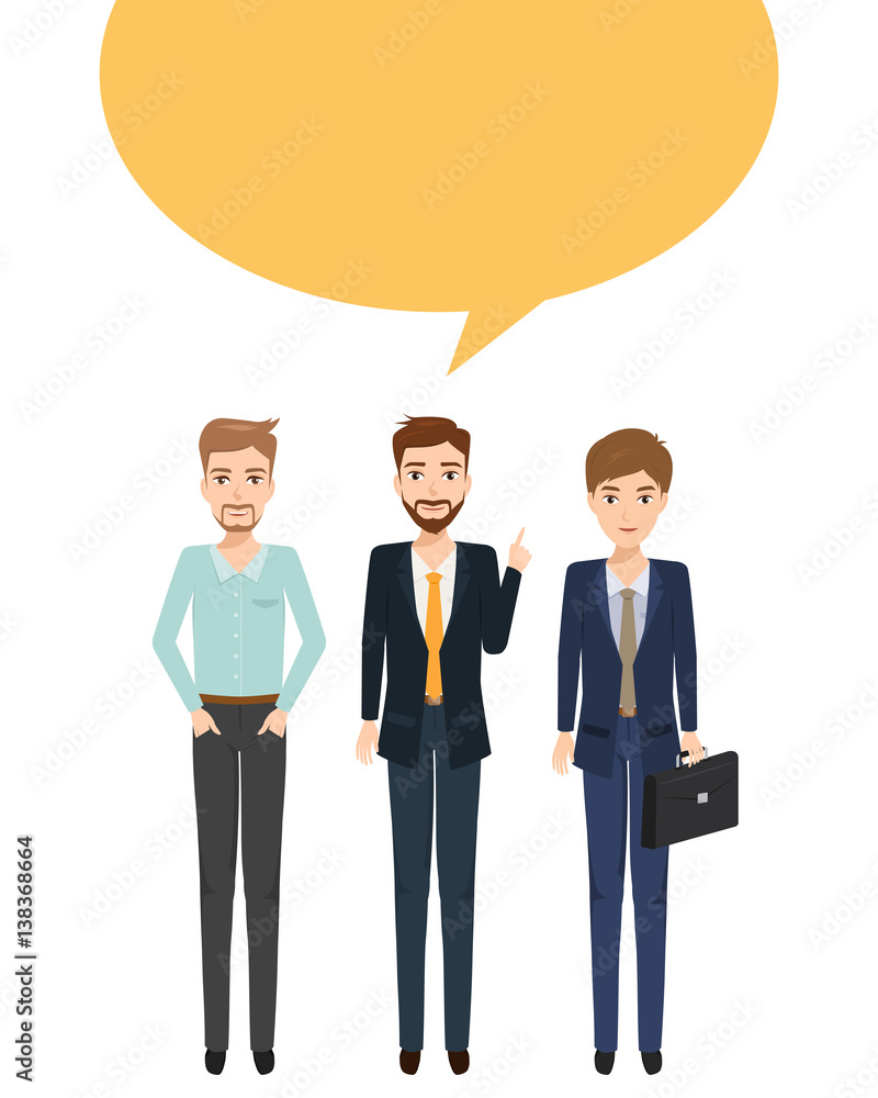 business people team work with brainstorming and thinking. men character in job. business people team work with brainstorming and thinking. men character in job.
