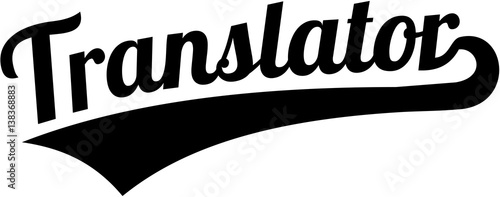 Translator word in retro style