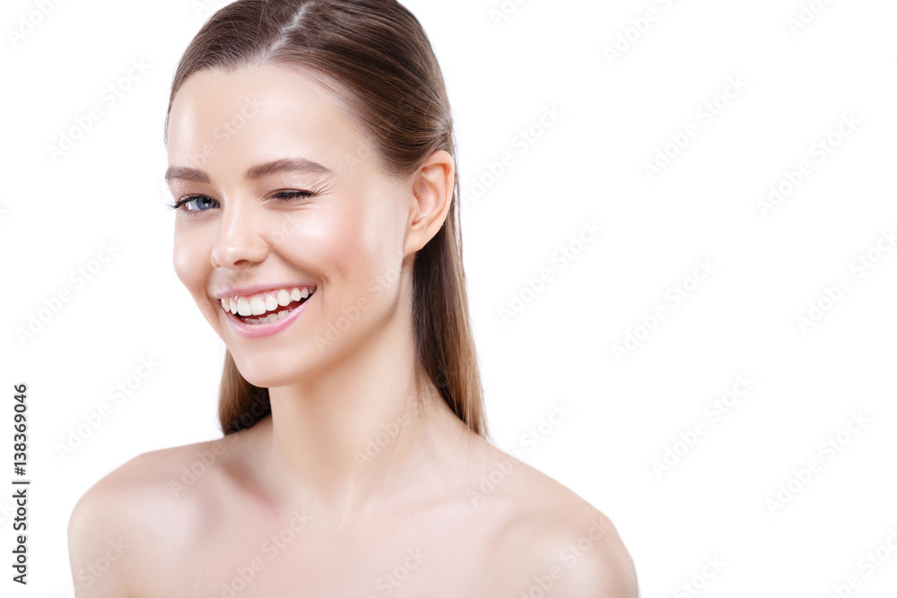 Natural Beauty Portrait. Beautiful Spa Woman . Perfect Fresh Skin Natural Beauty Portrait. Beautiful Spa Woman . Perfect Fresh Skin