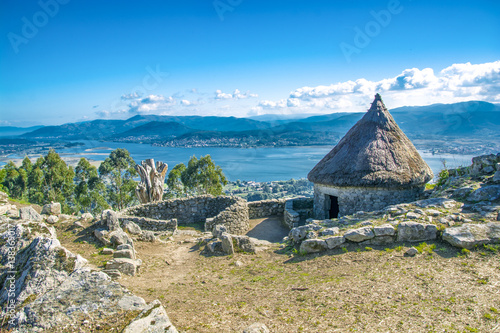 Monte Santa Tecla (A Guardia, Galicia, España): Reconstrucción de un poblado celta photo