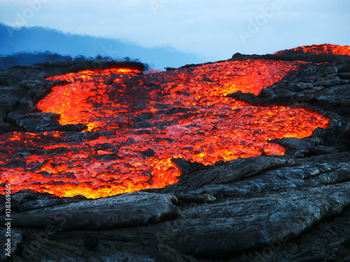 hot lava with heat distorsion