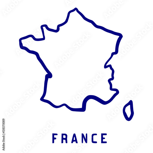 Carte de France bleu