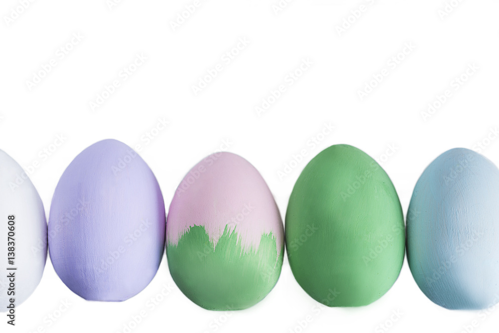 easter eggs isolated on a white background