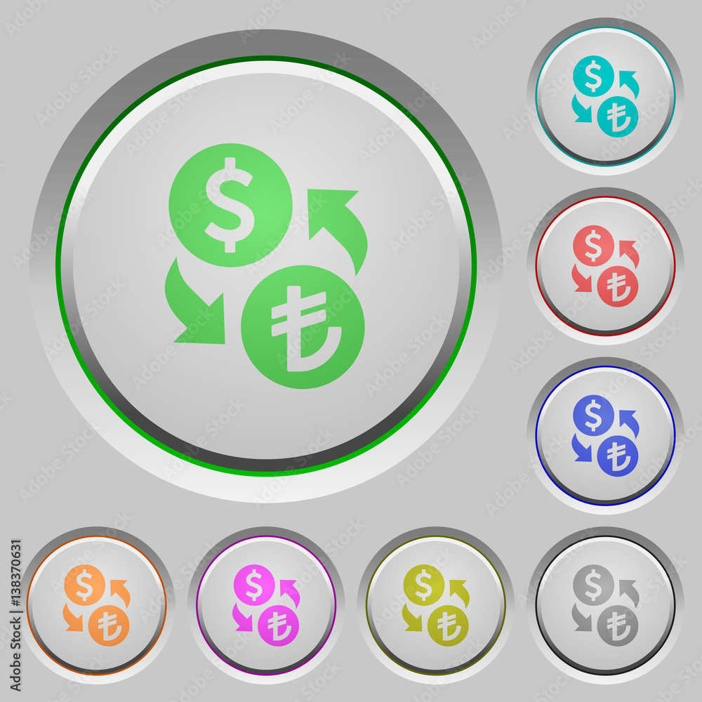 Dollar Lira money exchange push buttons Dollar Lira money exchange push buttons