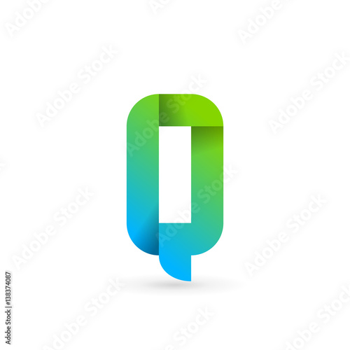 Letter Q ribbon logo icon design template elements