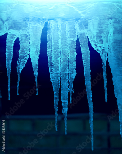 Beautiful icicles photographed