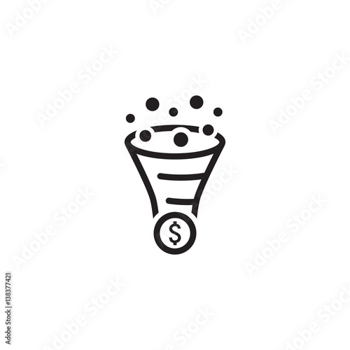 Conversion Rate Optimisation Icon. Business Concept. Flat Design