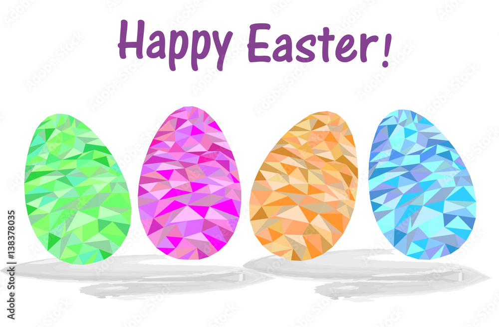 A set of abstract colored Easter eggs A set of abstract colored Easter eggs