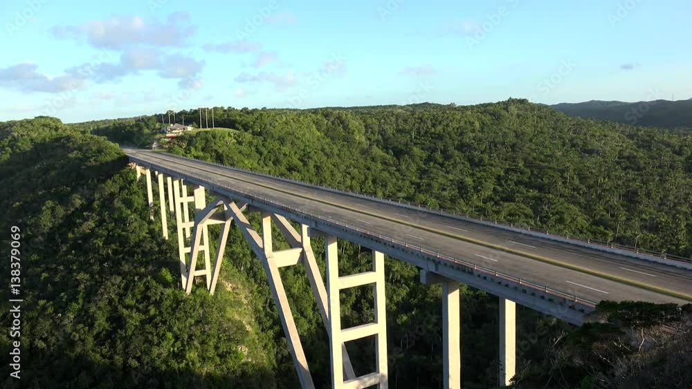 Bacunayagua Bridge from the lookout on the main road Havana-Varadero. Cuba Bacunayagua Bridge from the lookout on the main road Havana-Varadero. Cuba