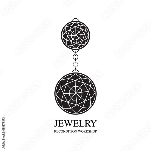 vector image of logo jewelry service. Trendy concept for repair shop or maintenance of jewelry products