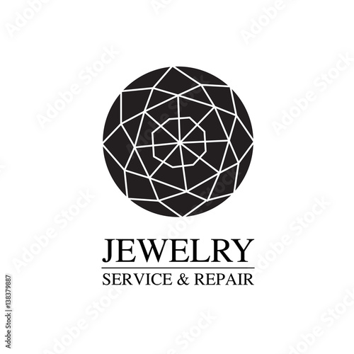 vector image of logo jewelry service. Trendy concept for repair shop or maintenance of jewelry products