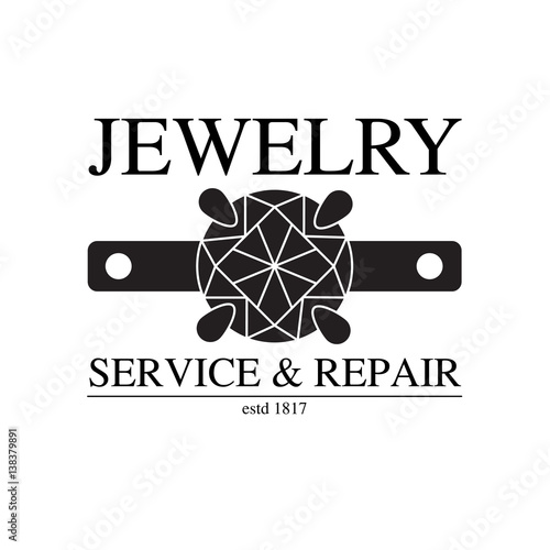 vector image of logo jewelry service. Trendy concept for repair shop or maintenance of jewelry products