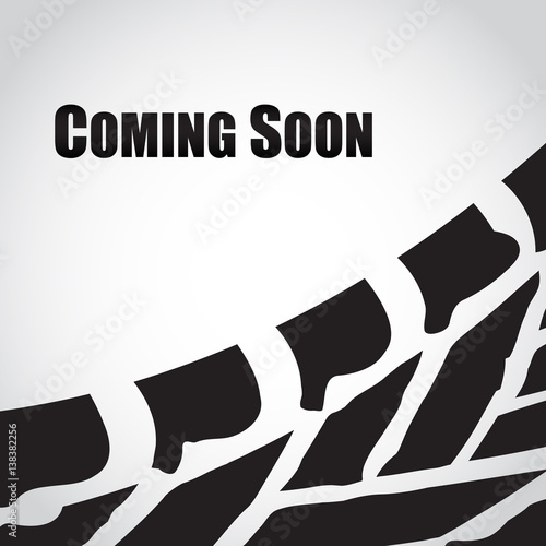 coming soon abstract background with special tire design