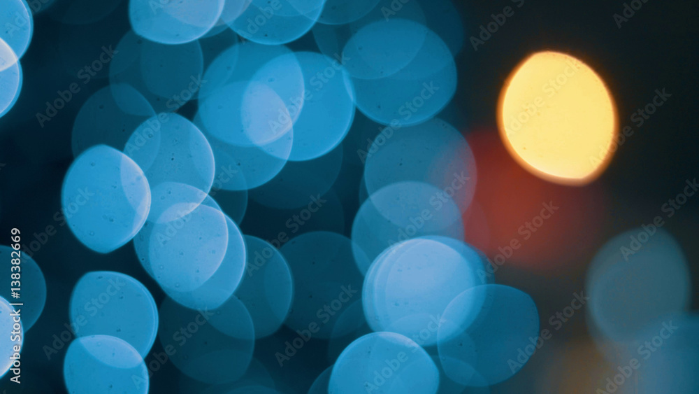 Defocused lights of garland in the night Defocused lights of garland in the night