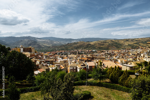 Panorama of Sicilian village Bronte. Italy