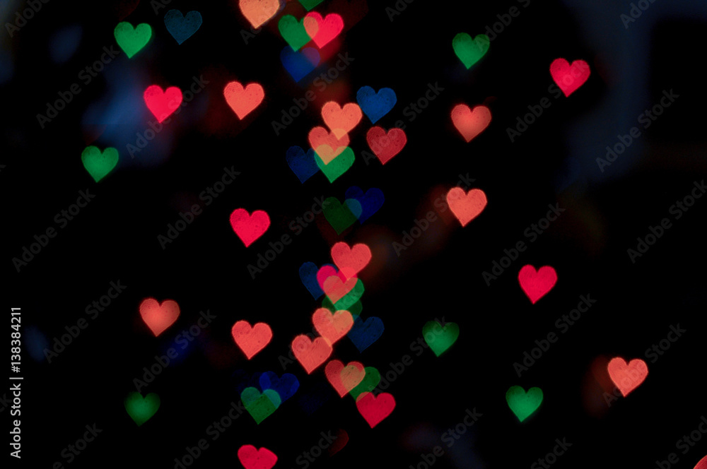 Abstract heart bokeh background, Love Valentine's day background Abstract heart bokeh background, Love Valentine's day background