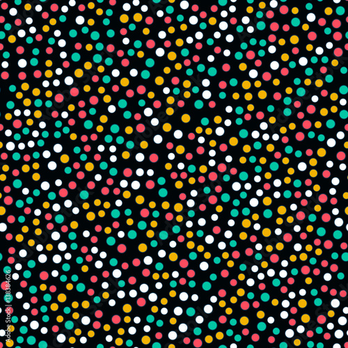 Multicolor seamless pattern with circle. for design.