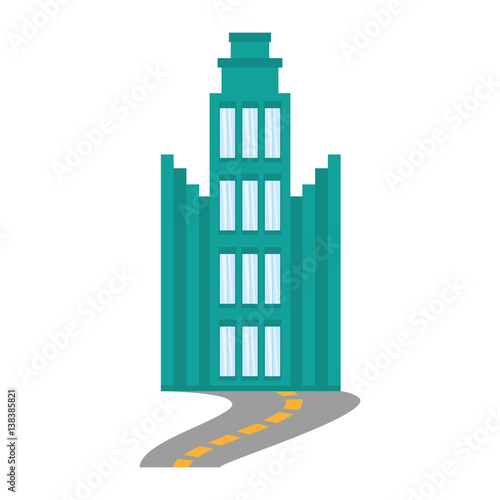 building architecture modern road vector illustration eps 10