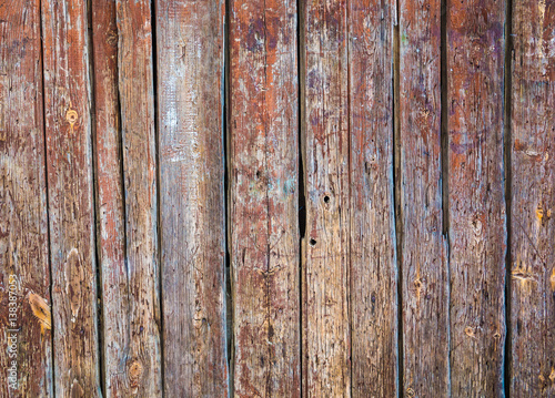 old wooden surface with peeling paint