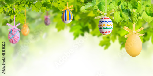 Easter Eggs in Green Branches