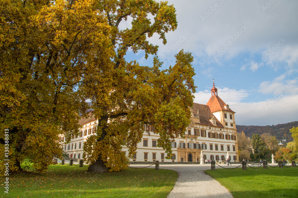 Schloss Eggenberg, Graz, an einem wunderschönen Herbsttag