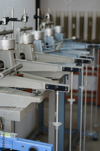 Oedometer cells for civil engineering soil testing in geotechnic laboratory