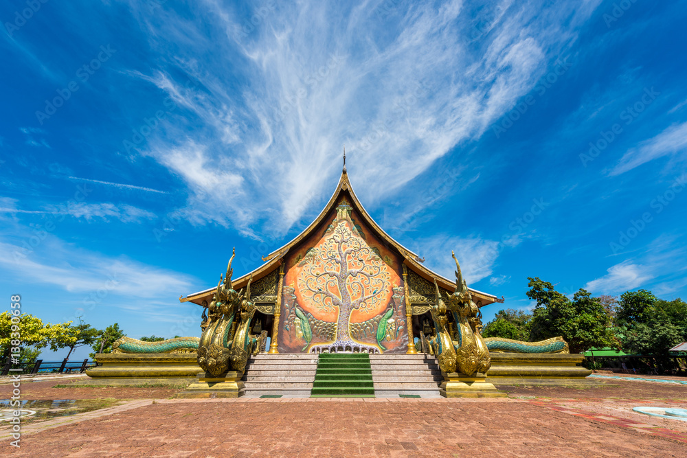 Fototapeta premium Temple Wat Sirindhorn (Phu Prao Temple) in Ubon Ratchathani,Thailand, The public temple of buddhism. no restrict in copy or use