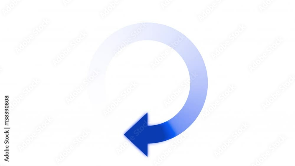 A loader - spinner animation: a rotating blue arrow with a glowing top. Use: fake mock video buffering / loading.
A loader - spinner animation: a rotating blue arrow with a glowing top. Use: fake mock video buffering / loading.