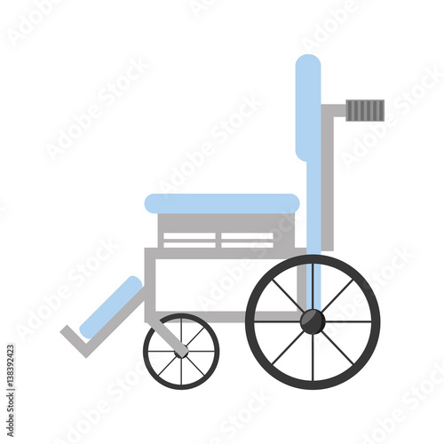 wheelchair medical equipment icon vector illustration eps 10