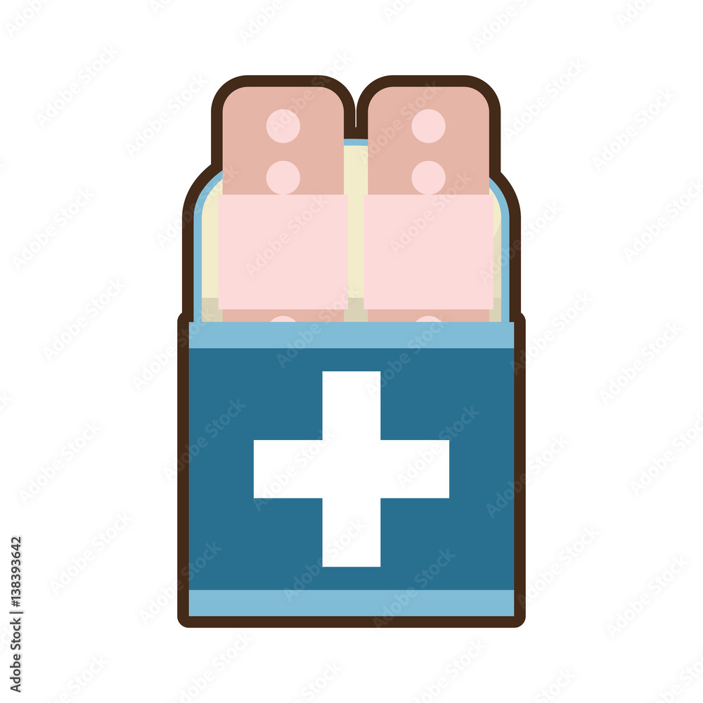 Obraz premium plaster first aid kit cross vector illustration eps 10