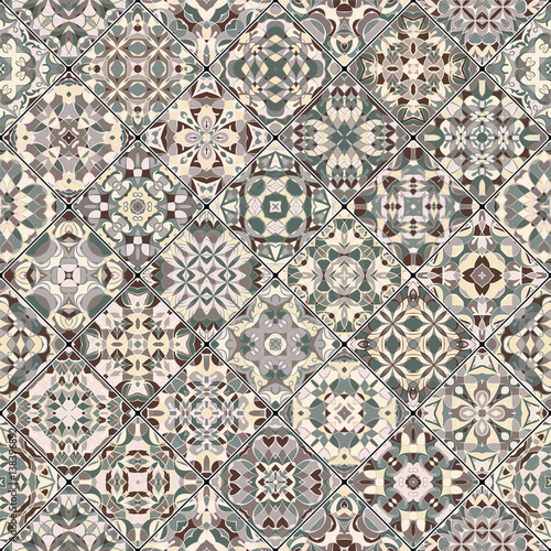 Square scraps in oriental style.