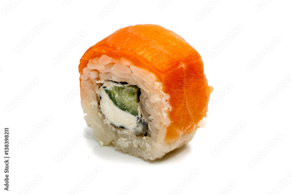 Roll with salmon and Philadelphia. Insulated. Roll with salmon and Philadelphia. Insulated.