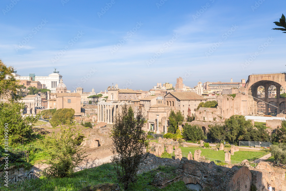 Rome, Italy. Ruins of the Roman Forum