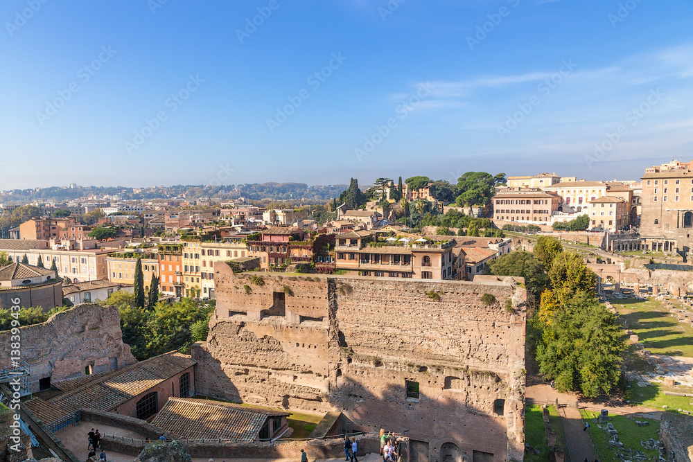 Rome, Italy. View from the Palatine hill