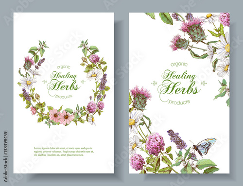 Vector herbal banners