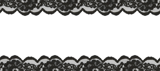 Black lace borders